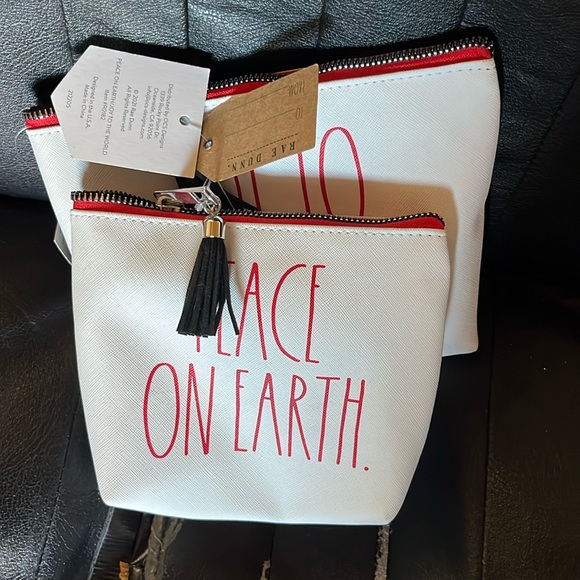 Rae Dunn holiday cosmetic bags NWT - Picture 1 of 3